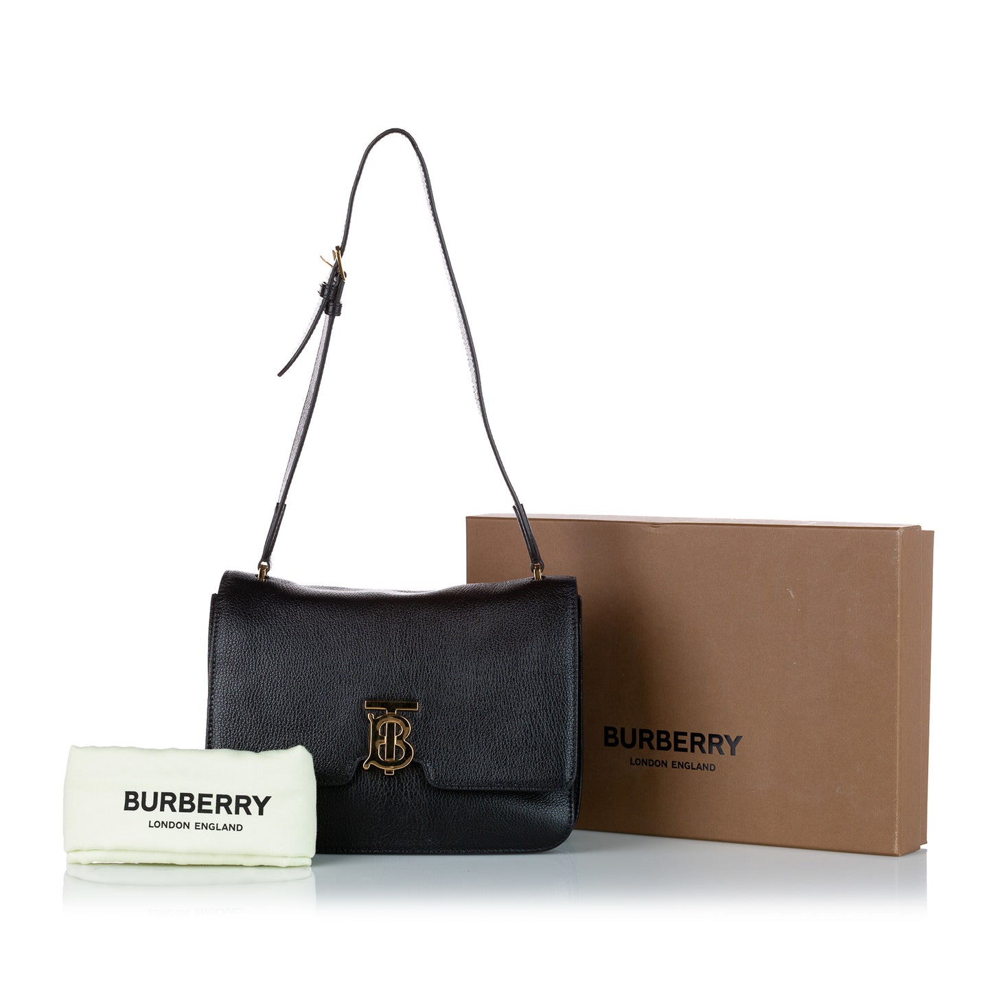 TB Leather Shoulder Bag