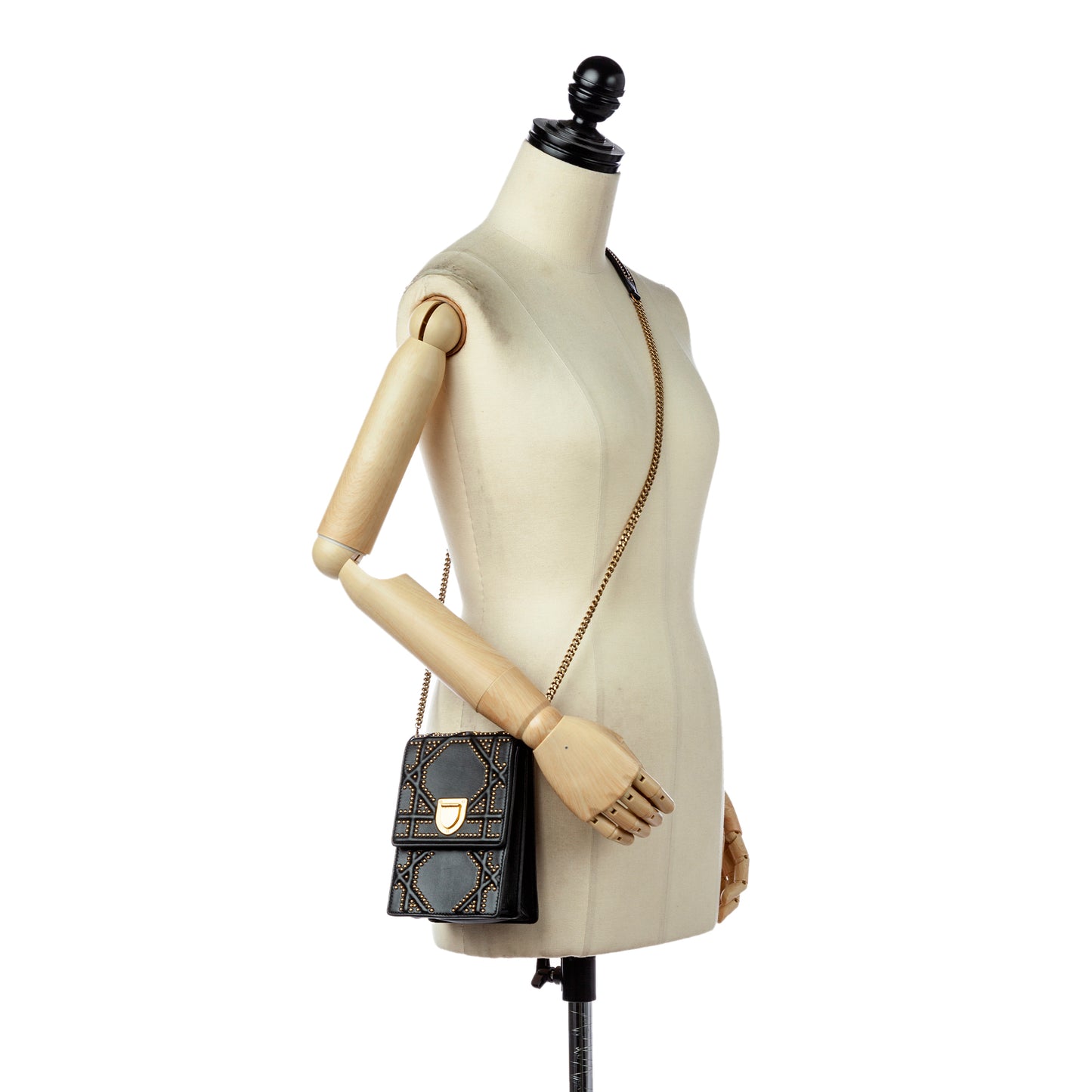 Diorama Studded Leather Crossbody Bag