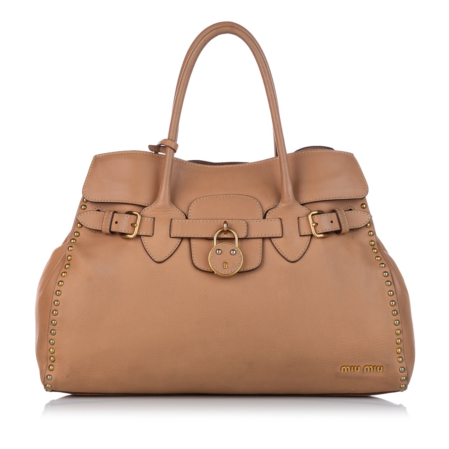 Studded Leather Tote Bag