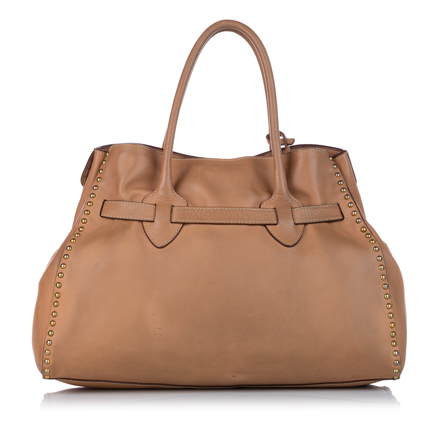 Studded Leather Tote Bag