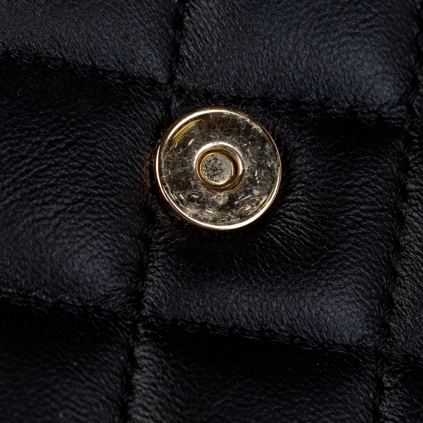 Medusa Quilted Leather Wallet on Chain