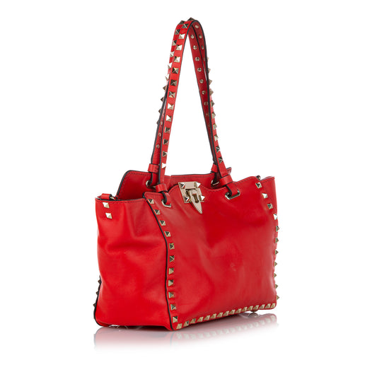 Rockstud Leather Satchel