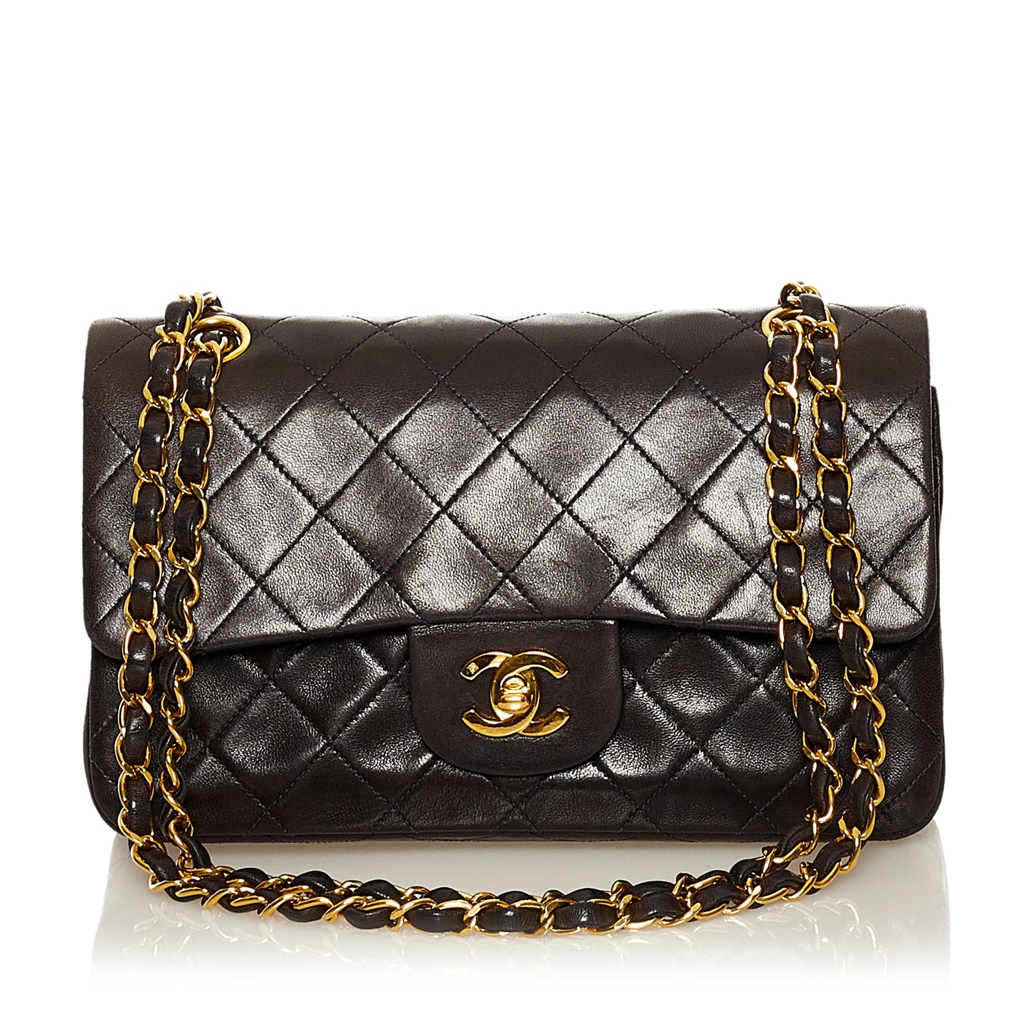 Small Classic Lambskin Double Flap