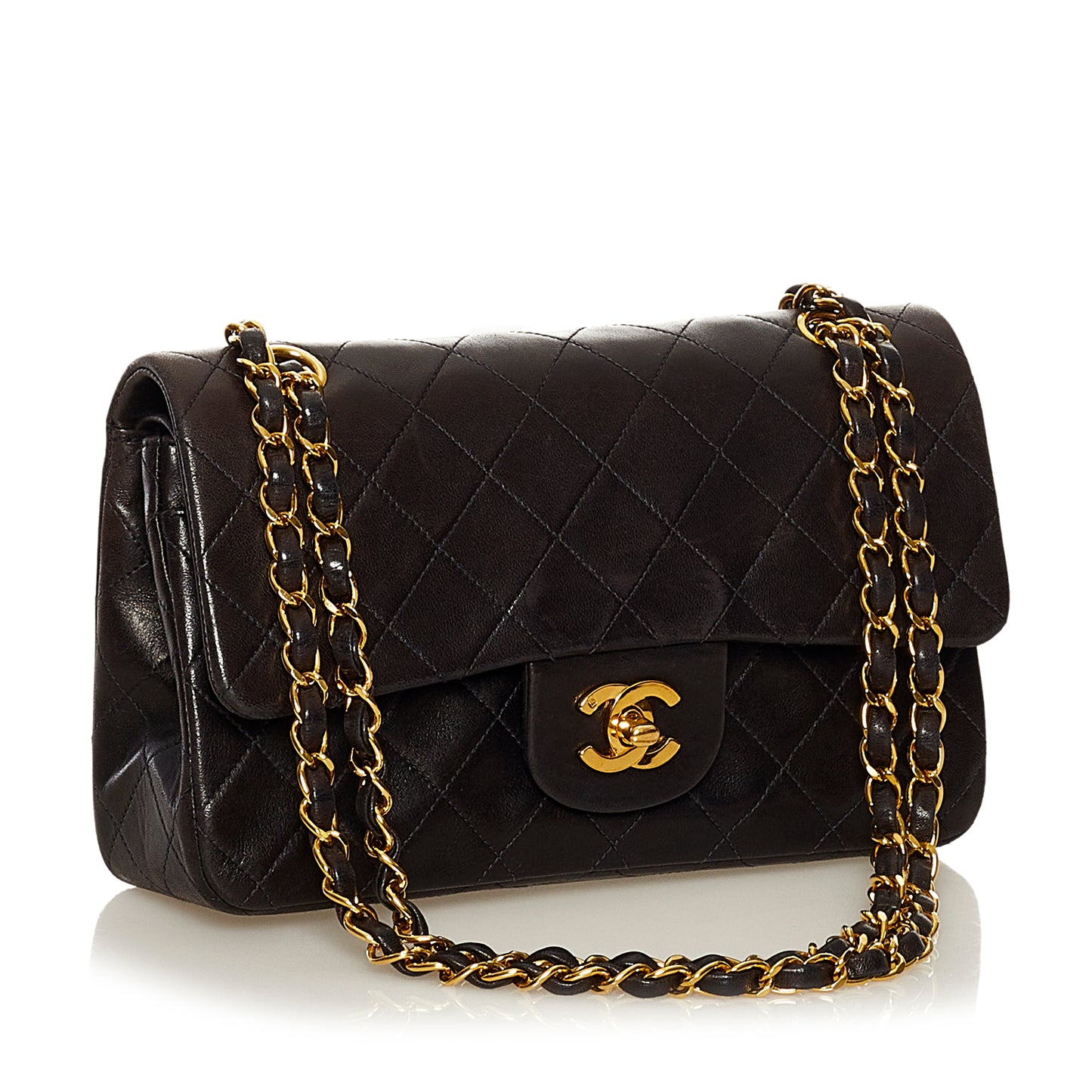 Small Classic Lambskin Double Flap