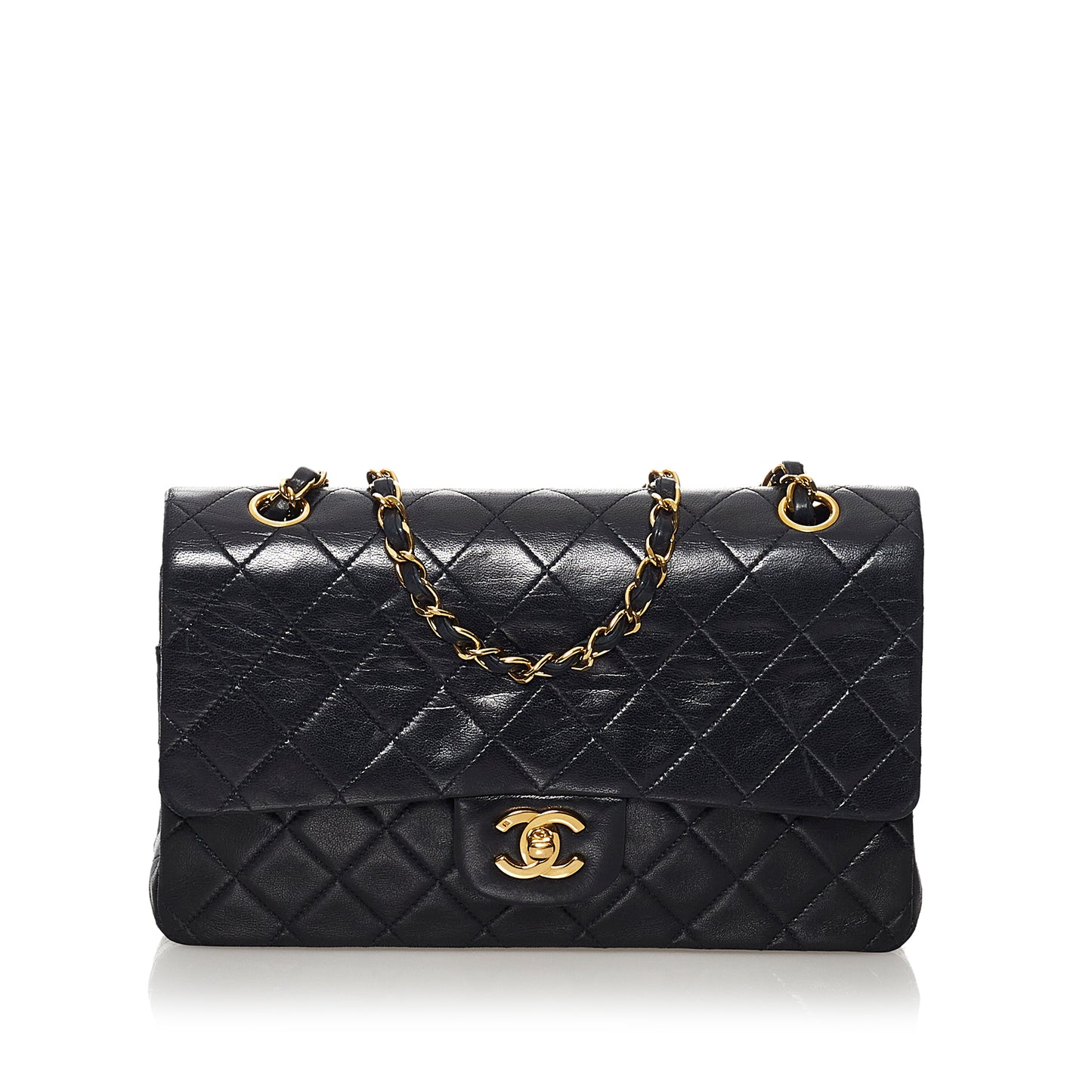 Medium Classic Lambskin Double Flap