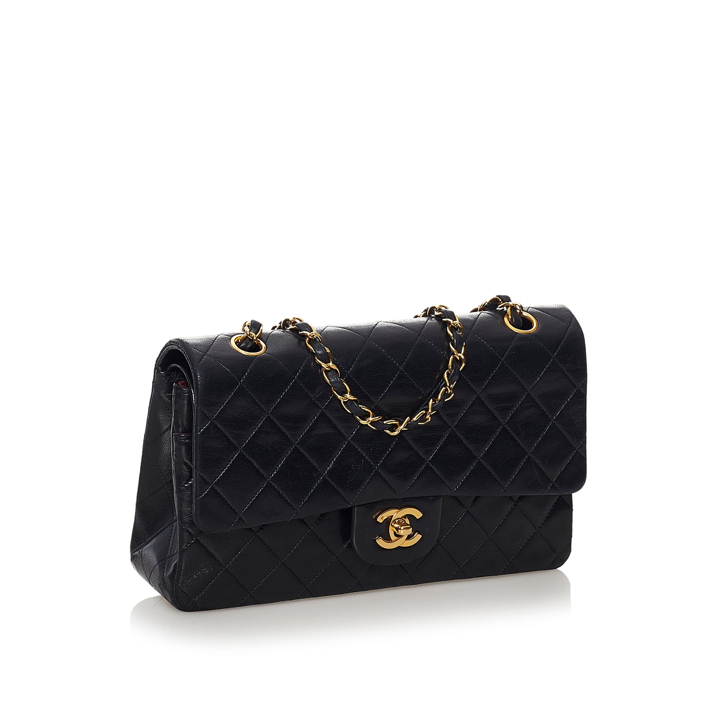 Medium Classic Lambskin Double Flap