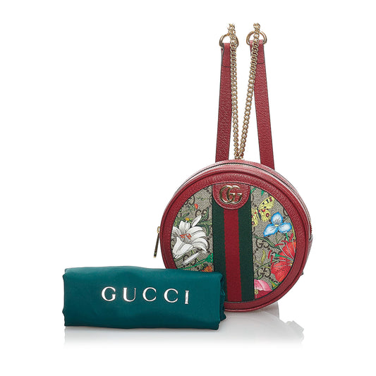 GG Supreme Flora Ophidia Round Backpack