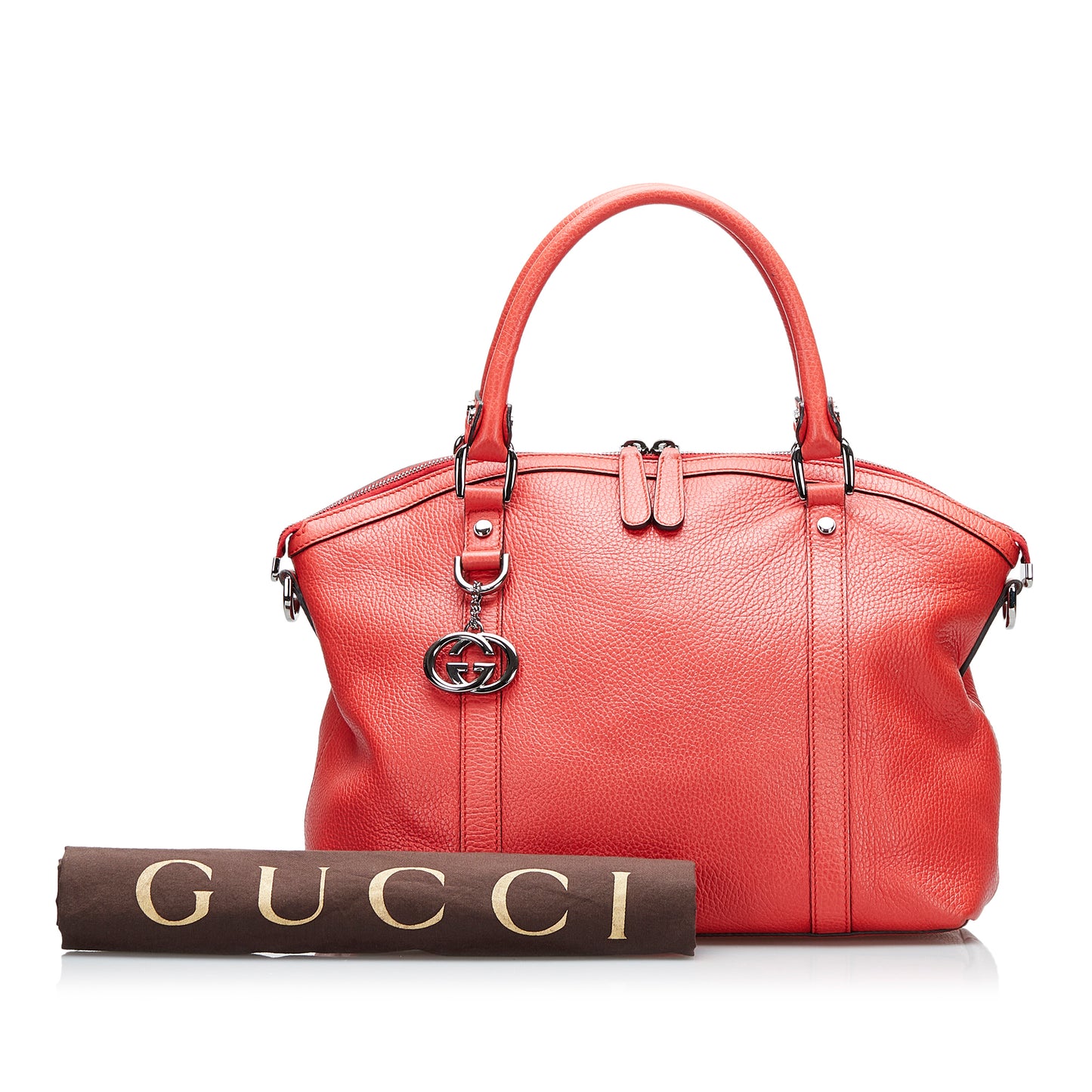 GG Charm Dome Leather Handbag