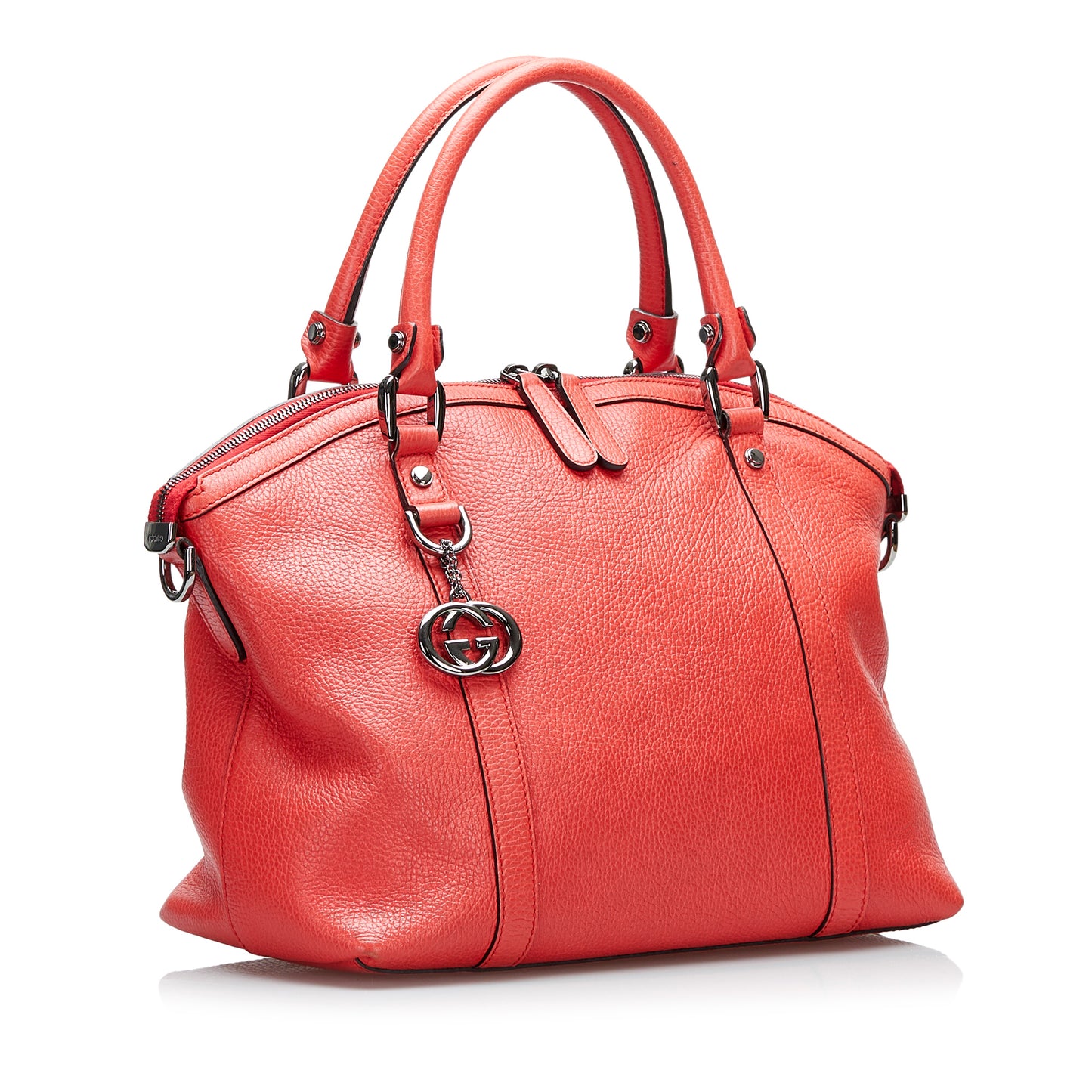 GG Charm Dome Leather Handbag