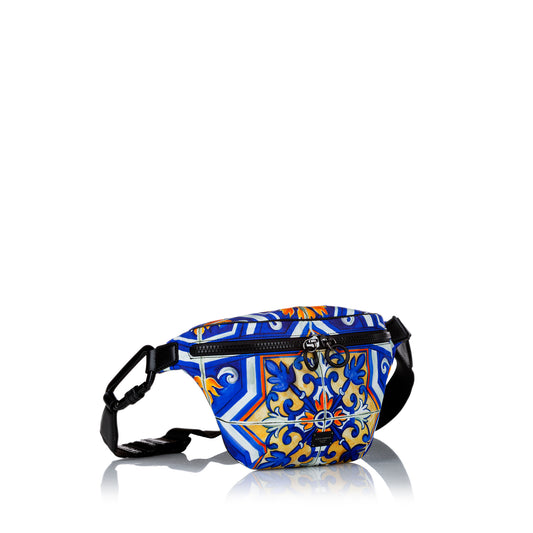 Tile Print Nylon Belt Bag