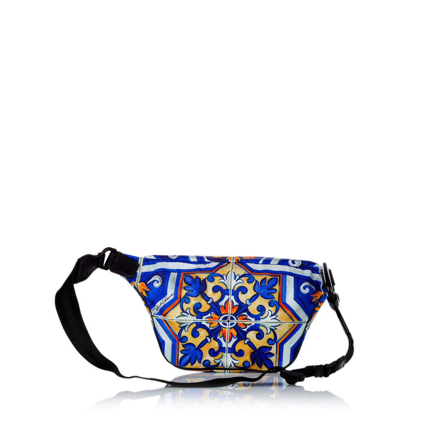 Tile Print Nylon Belt Bag