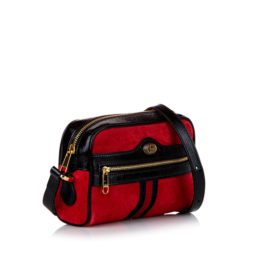 Mini Ophidia Suede Crossbody Bag