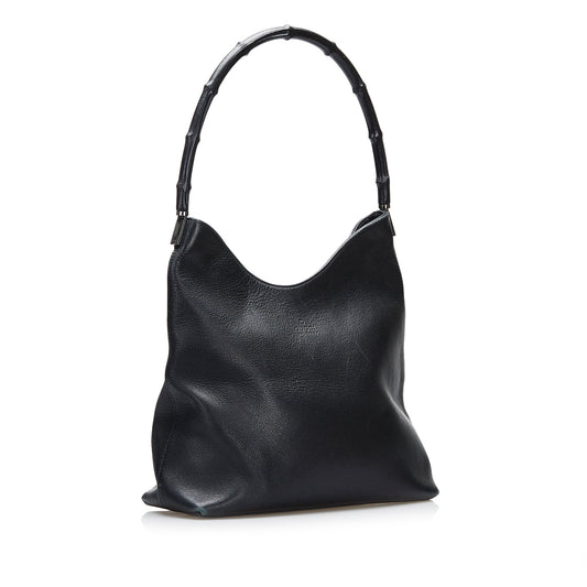 Bamboo Leather Shoulder Bag