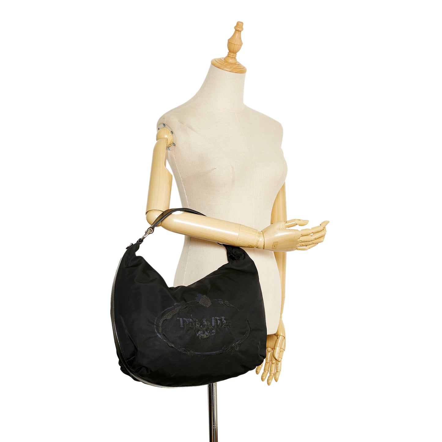 Canapa Logo Tessuto Hobo Bag