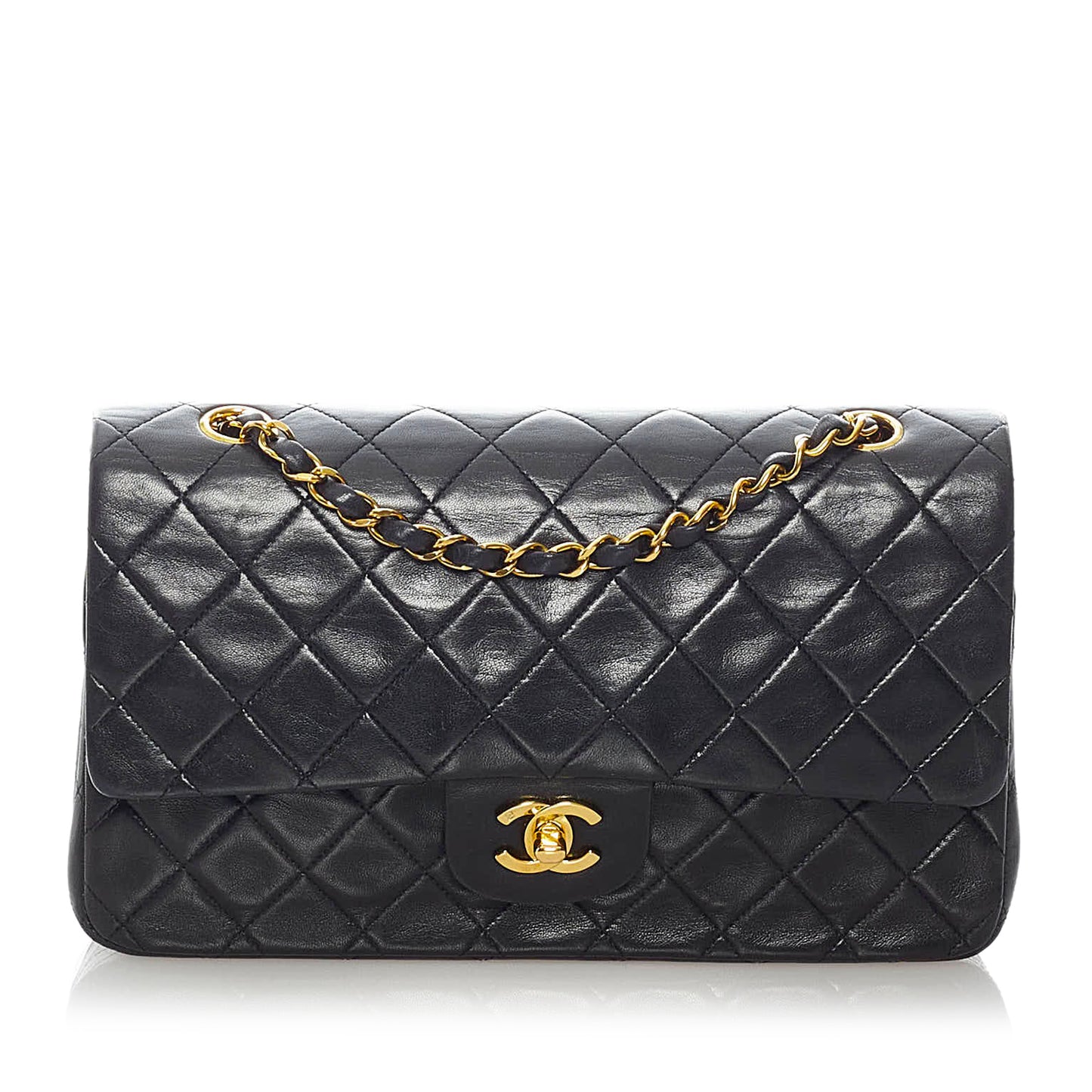 Medium Classic Lambskin Double Flap