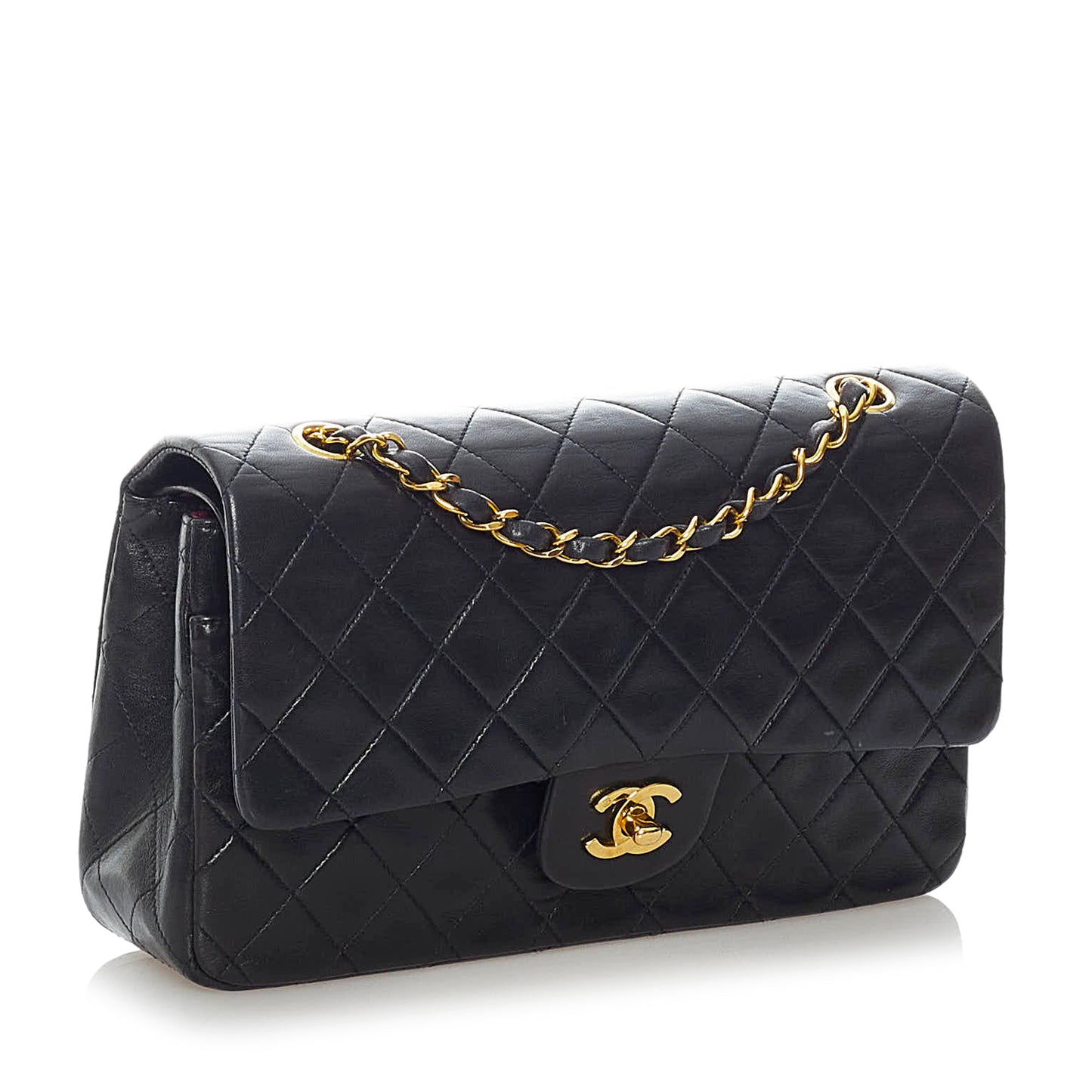 Medium Classic Lambskin Double Flap