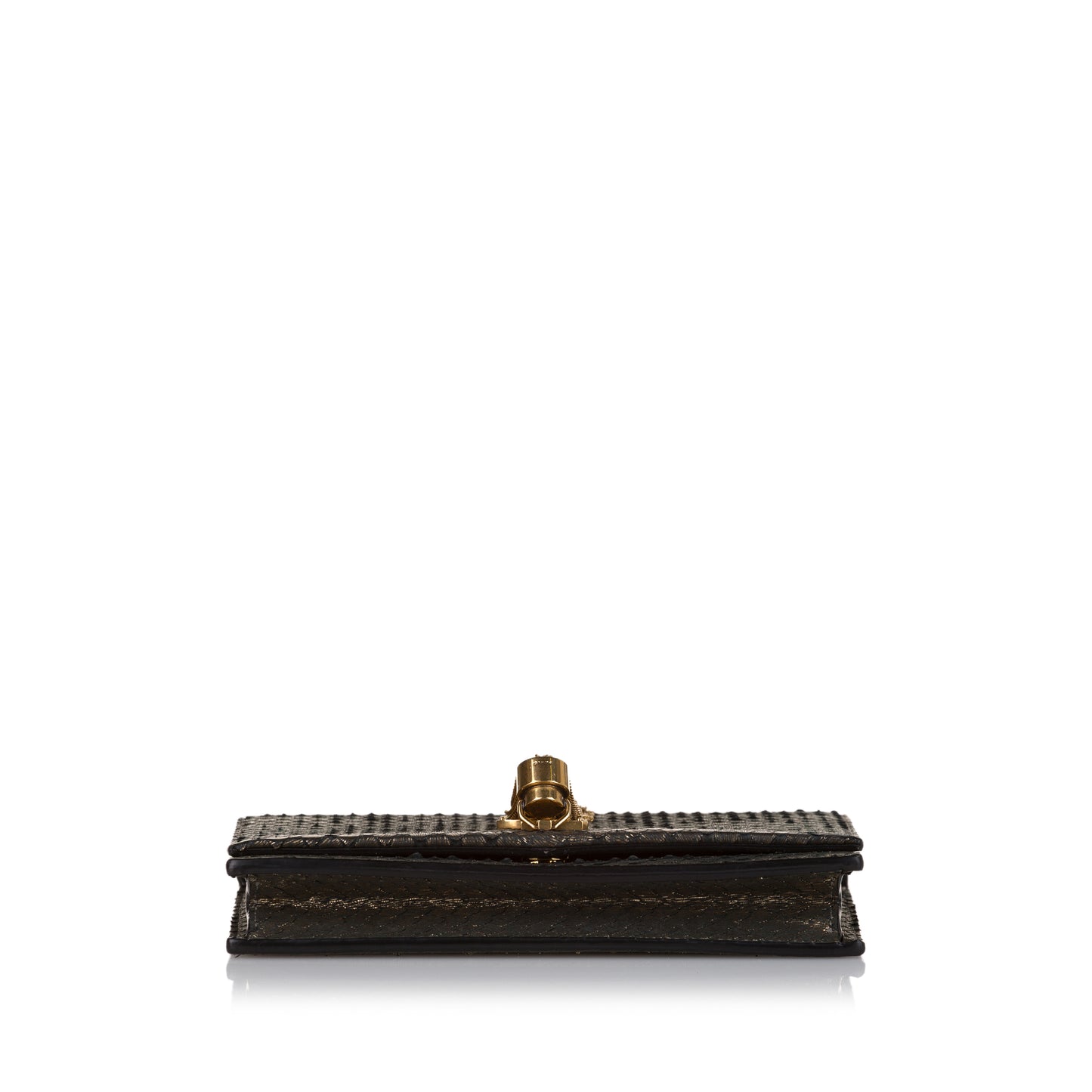 Metallic Embossed Kate Tassel Wallet on Chain