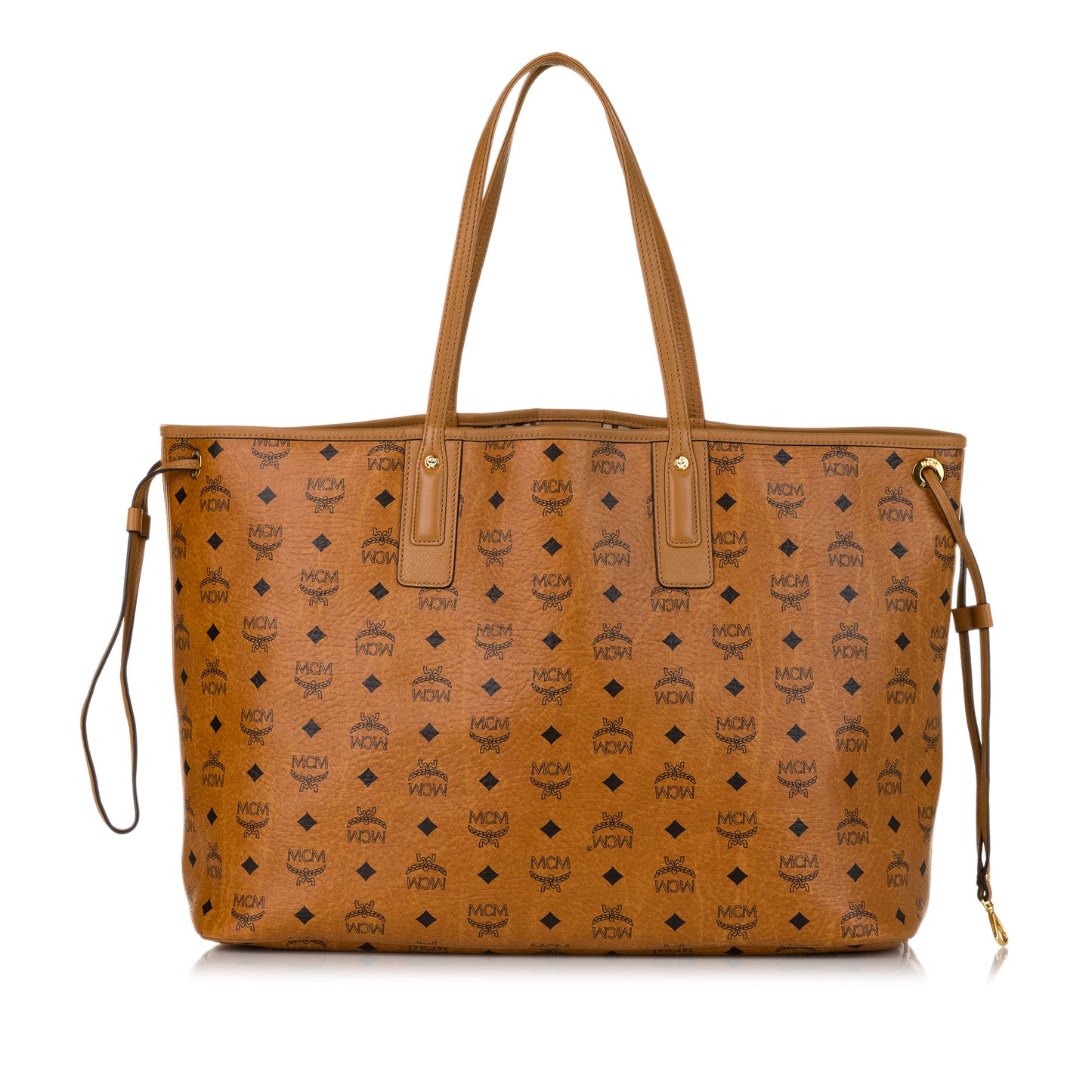 Large Visetos Leather Tote Bag