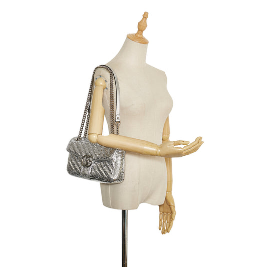 Sequin GG Marmont Small Matelasse