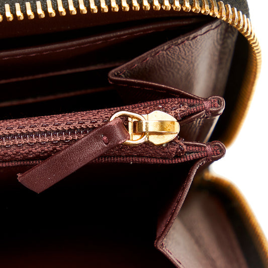 Caviar Matelasse Zip Around Wallet