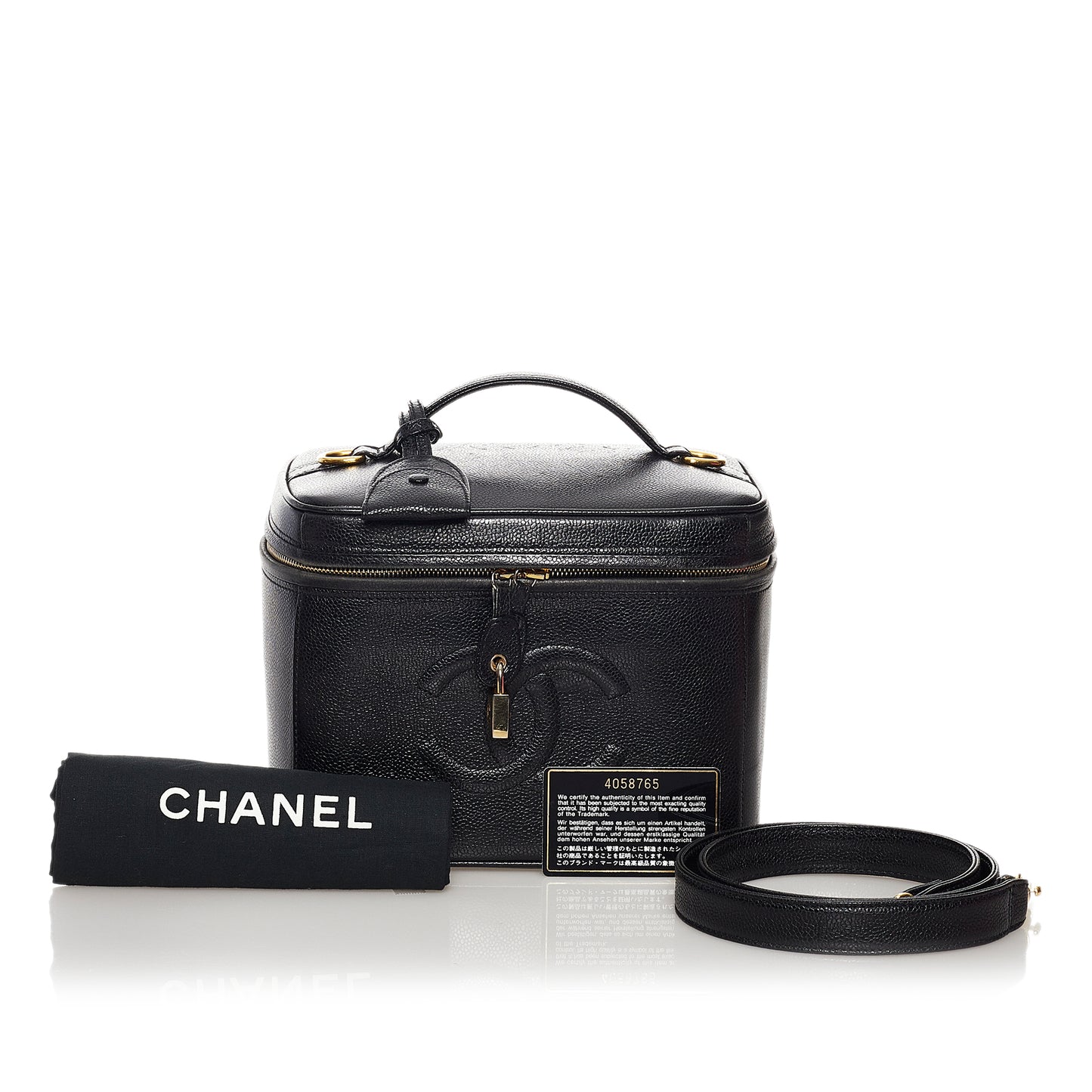 CC Caviar Leather Vanity Bag