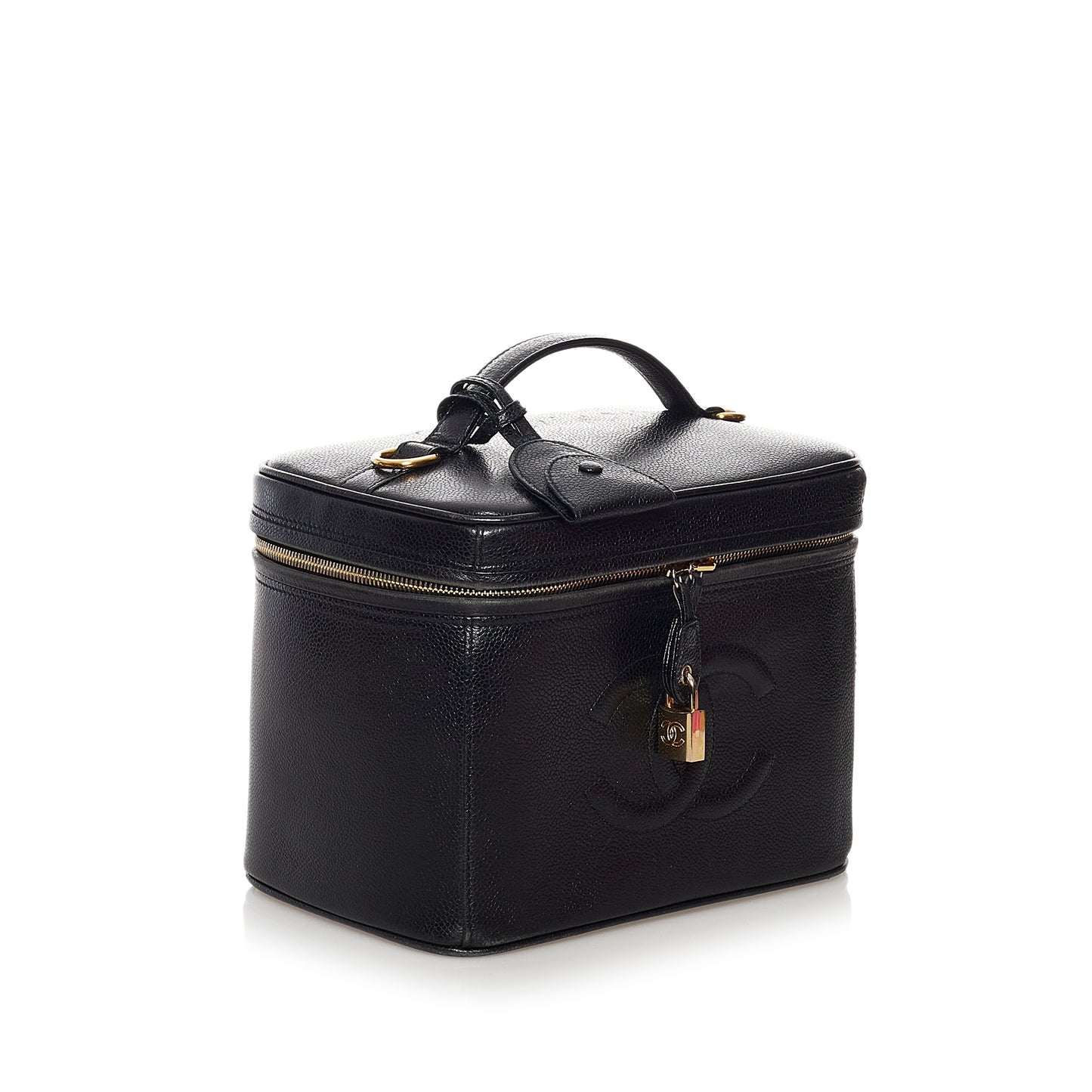 CC Caviar Leather Vanity Bag