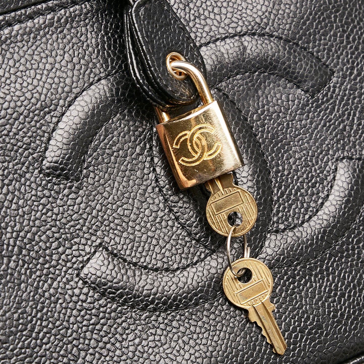 CC Caviar Leather Vanity Bag
