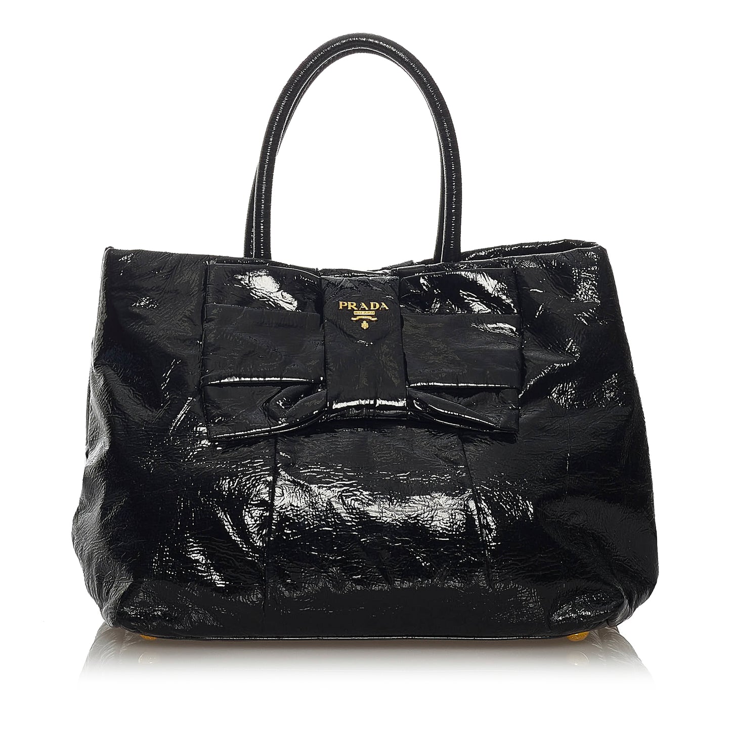 Bow Patent Leather Handbag