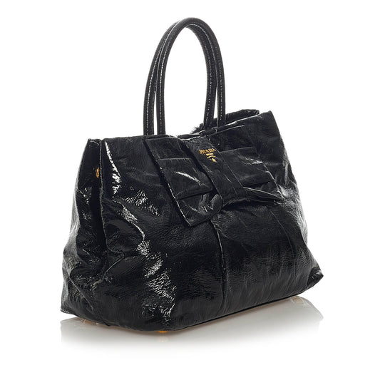 Bow Patent Leather Handbag