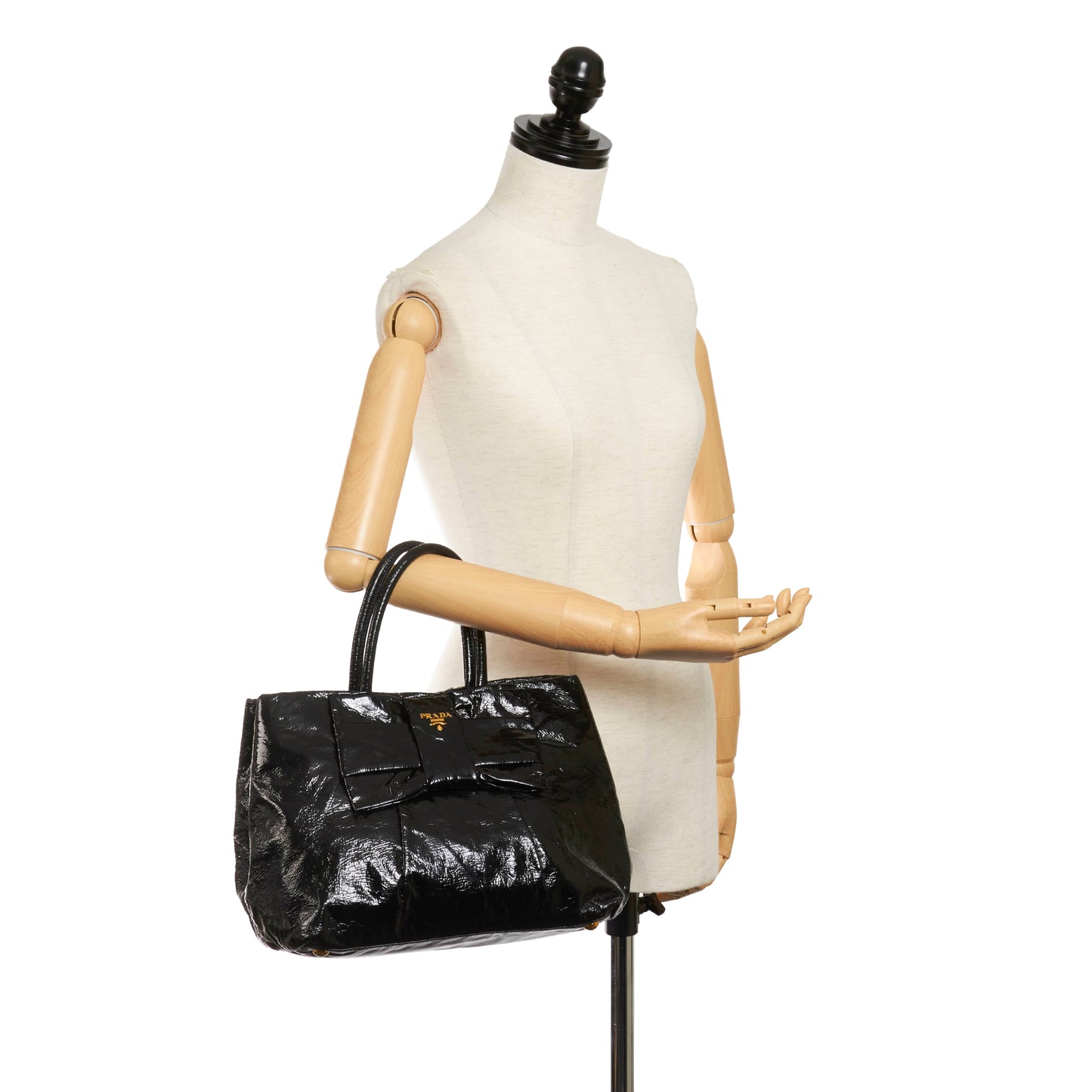 Bow Patent Leather Handbag