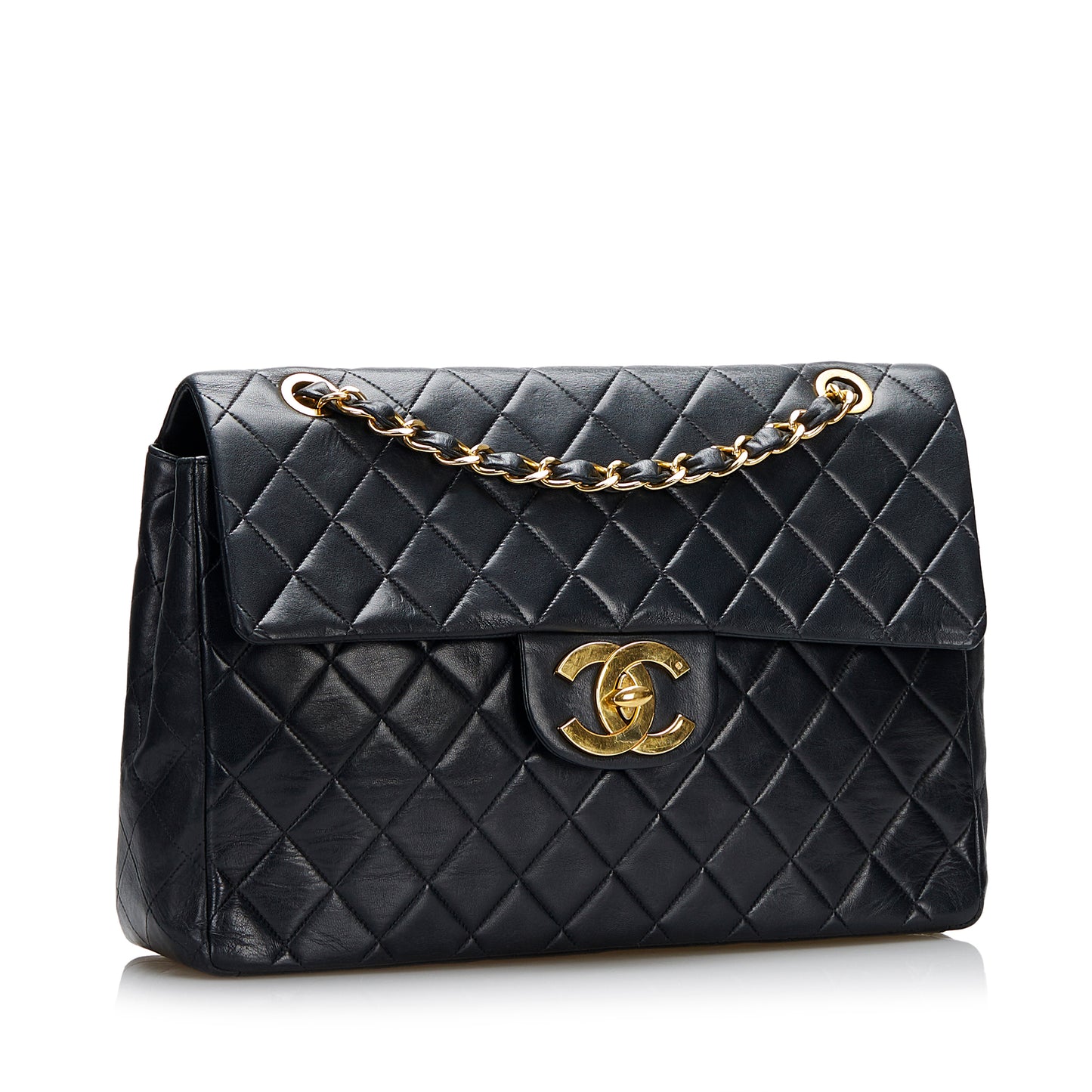 Jumbo Classic Lambskin Maxi Single Flap Bag
