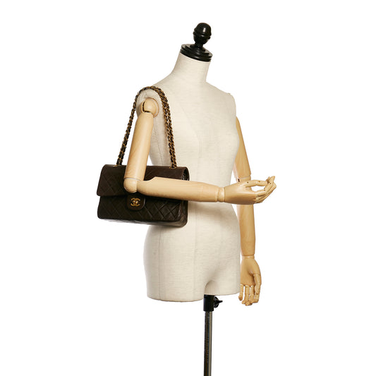 Medium Classic Lambskin Double Flap