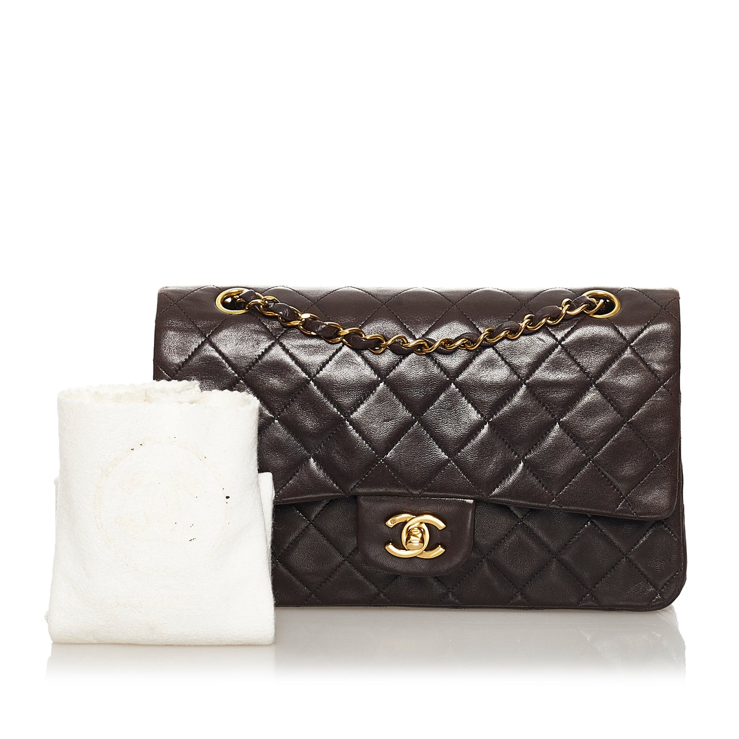 Medium Classic Lambskin Double Flap
