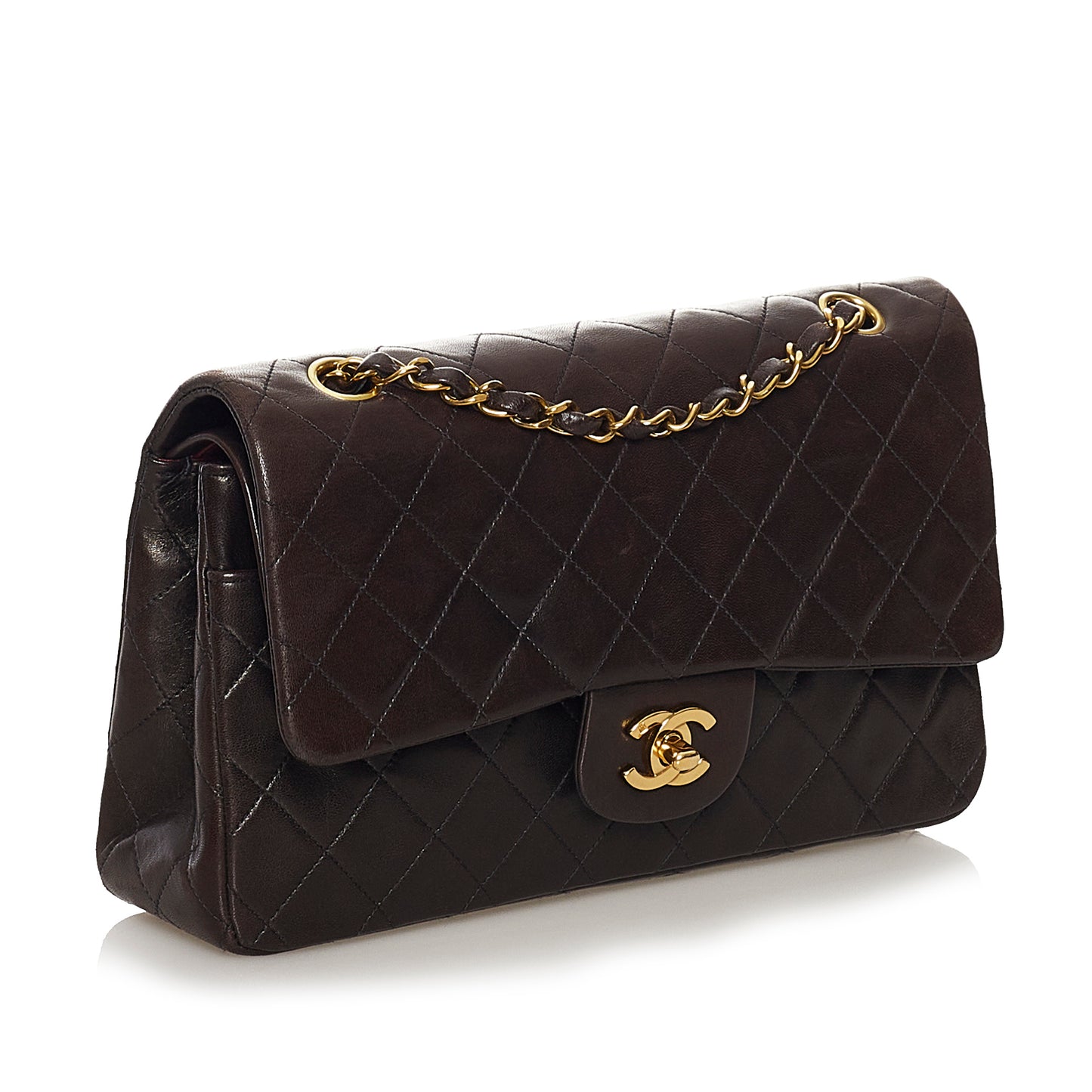 Medium Classic Lambskin Double Flap