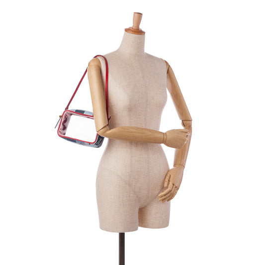 Monogram Denim Patchwork Beach Pouch