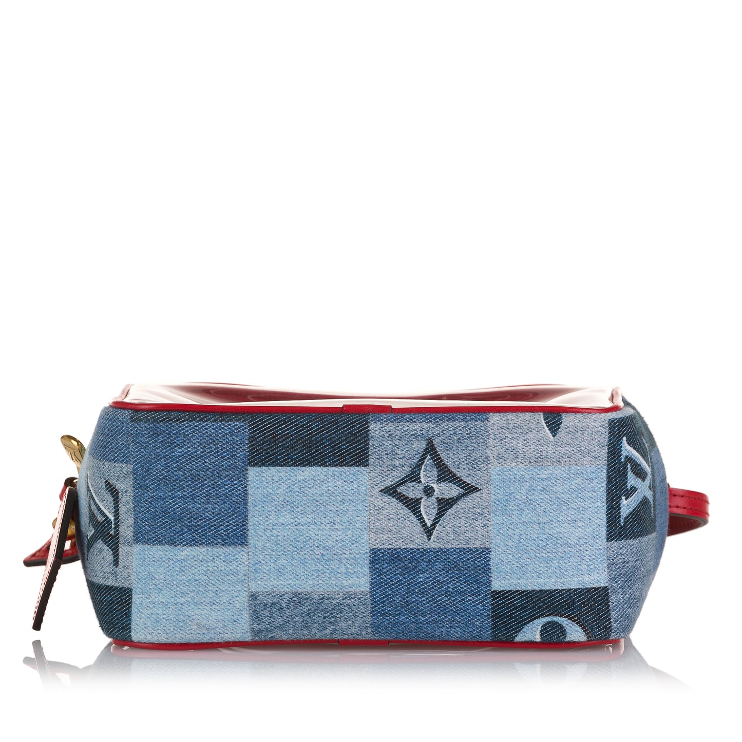 Monogram Denim Patchwork Beach Pouch