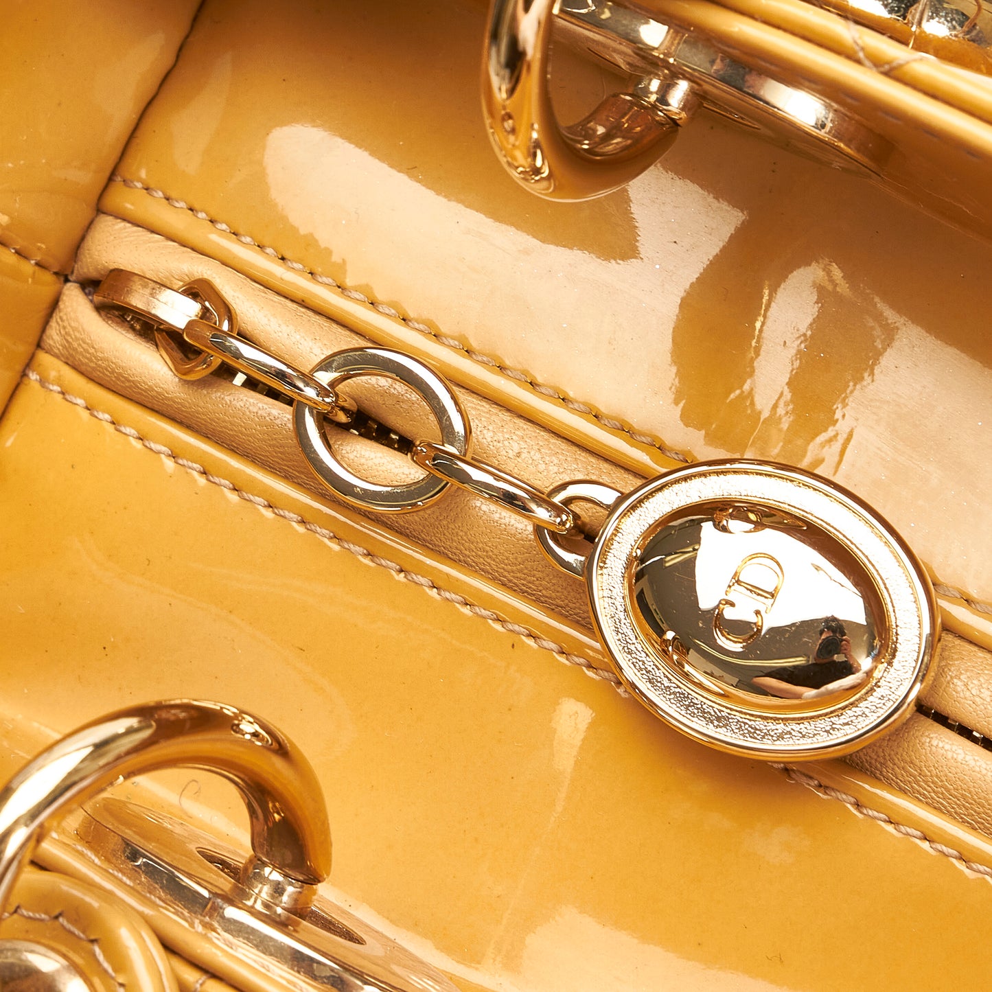 Medium Patent Cannage Lady Dior