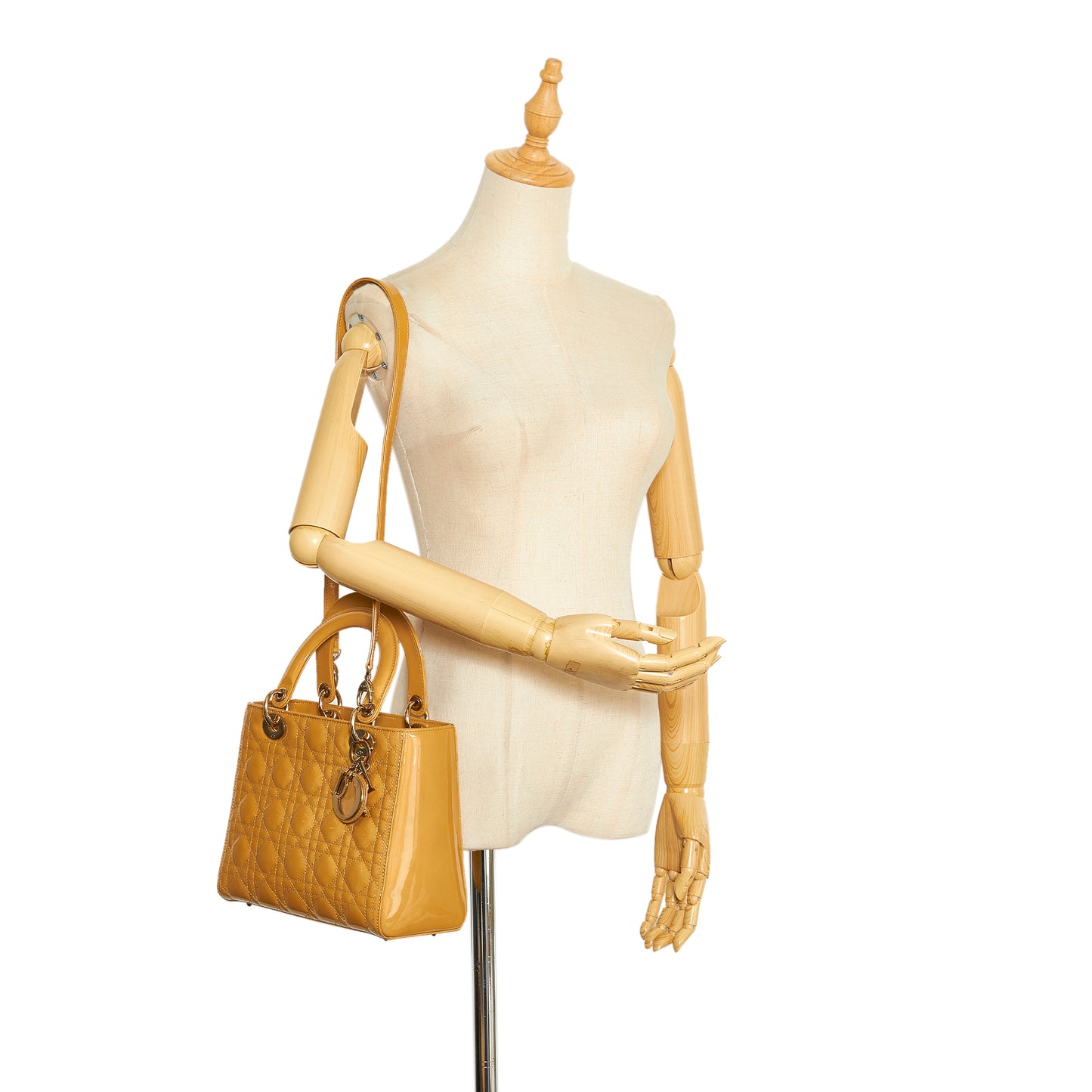 Medium Patent Cannage Lady Dior