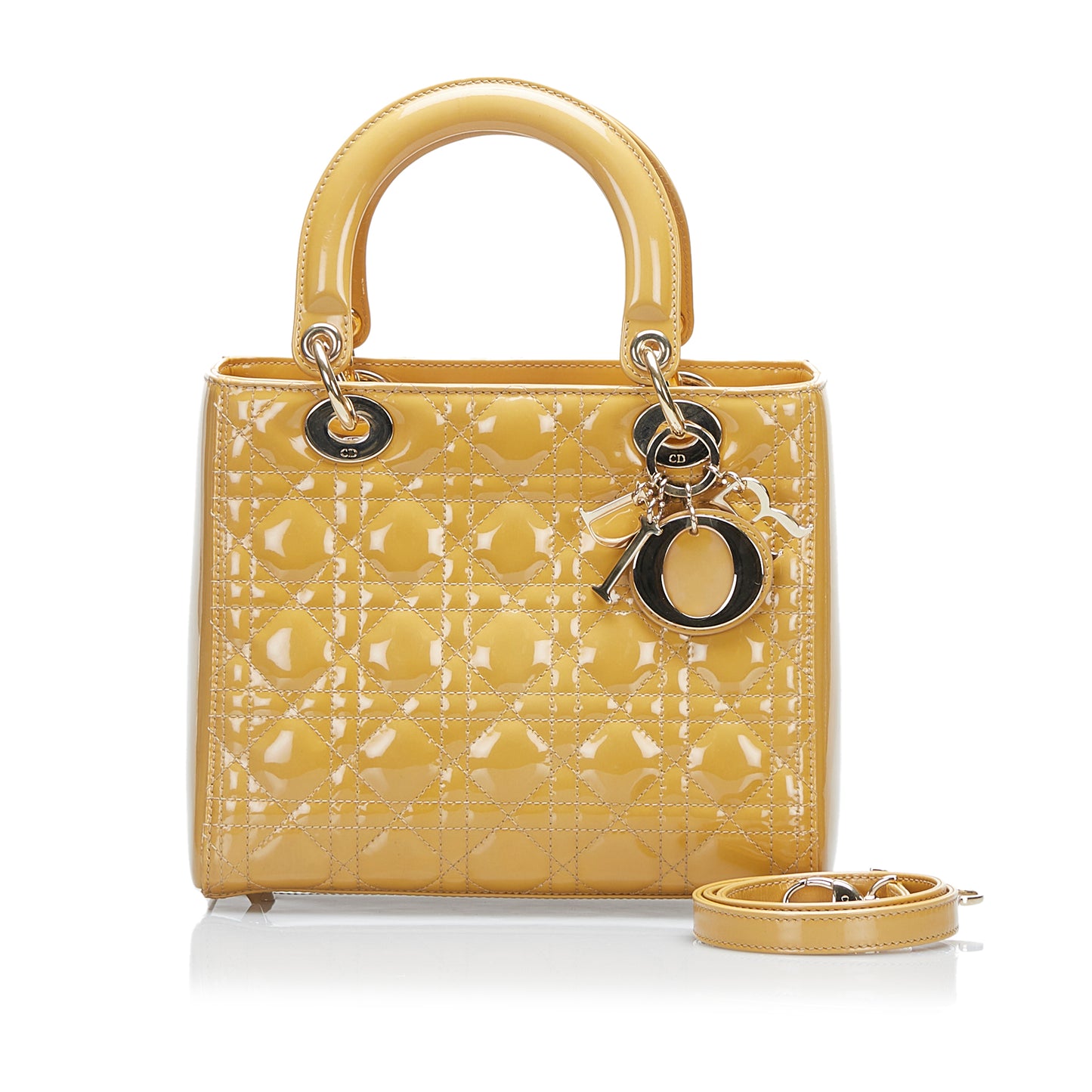 Medium Patent Cannage Lady Dior