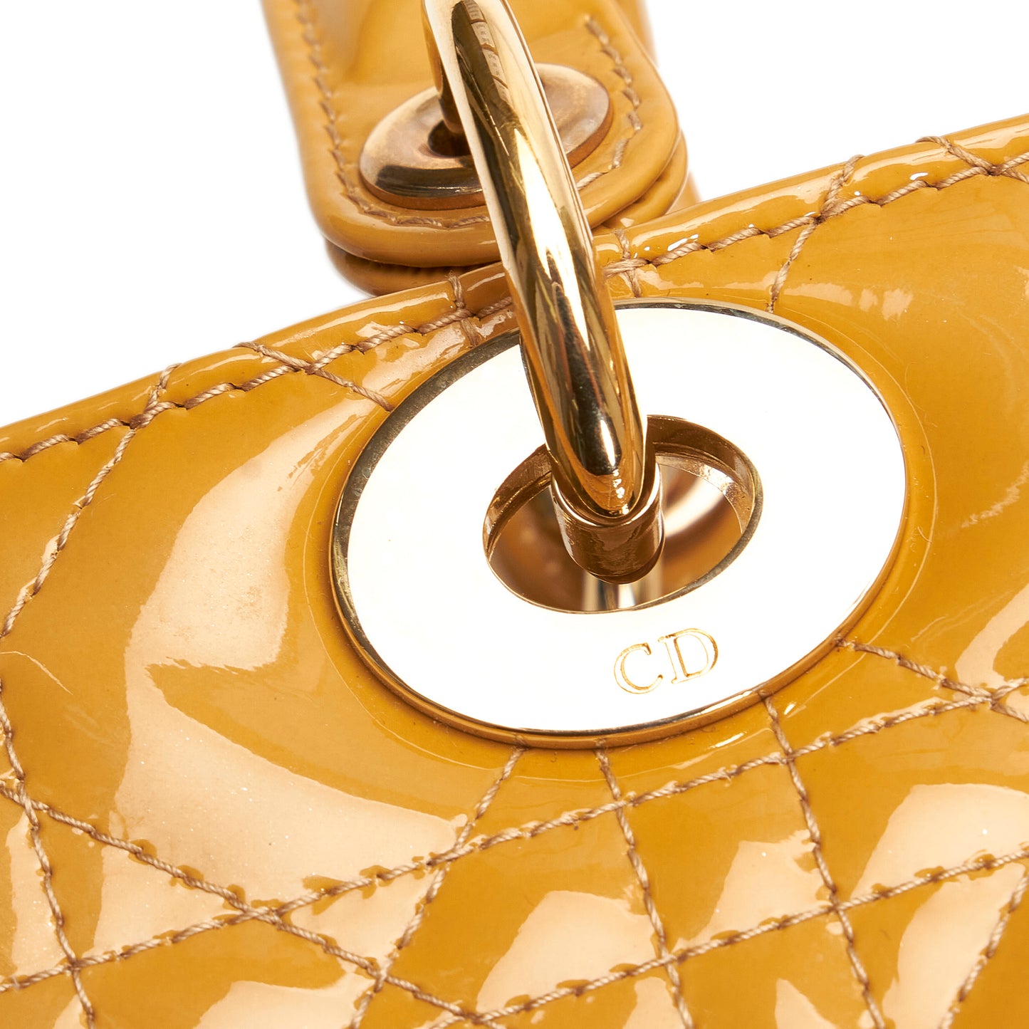 Medium Patent Cannage Lady Dior