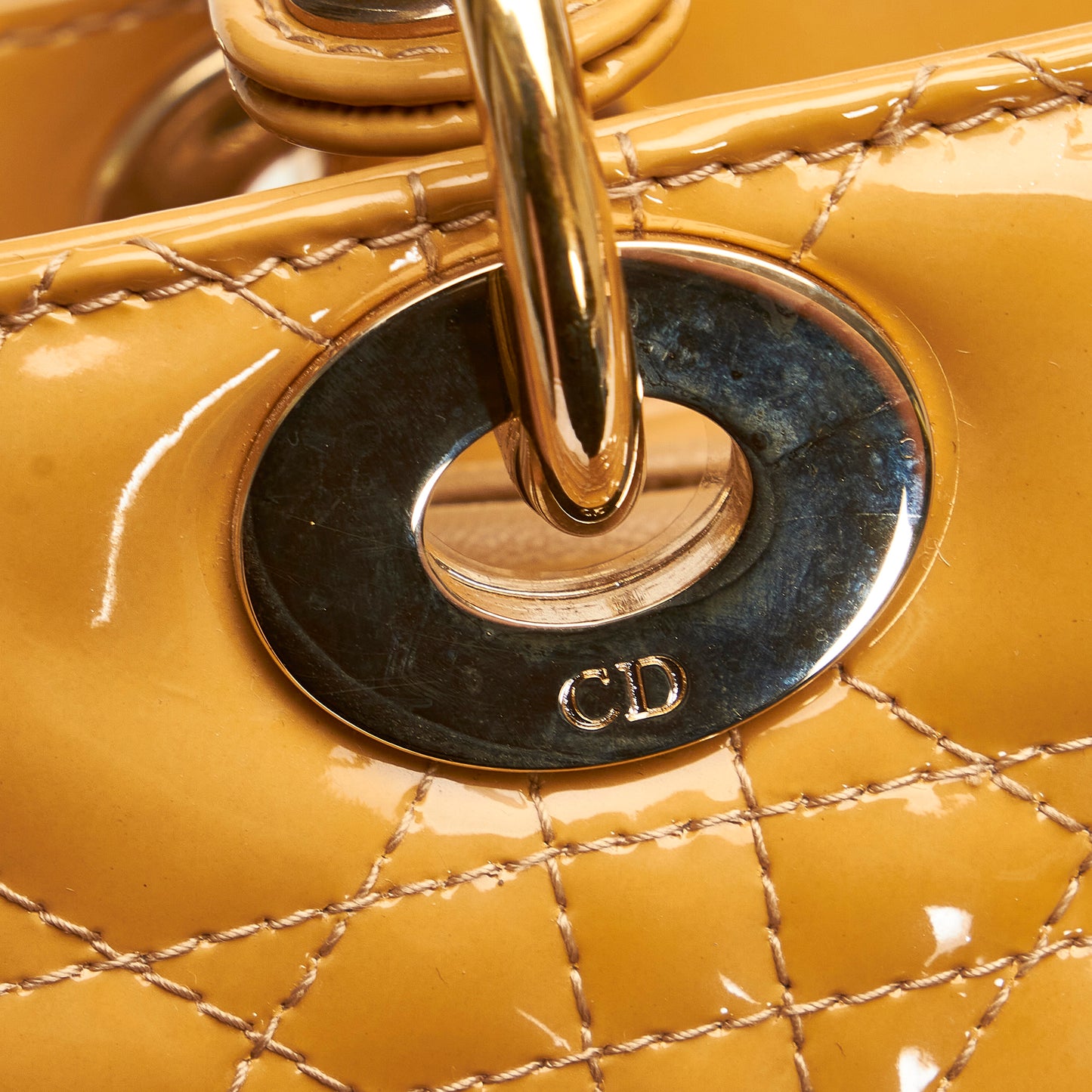 Medium Patent Cannage Lady Dior