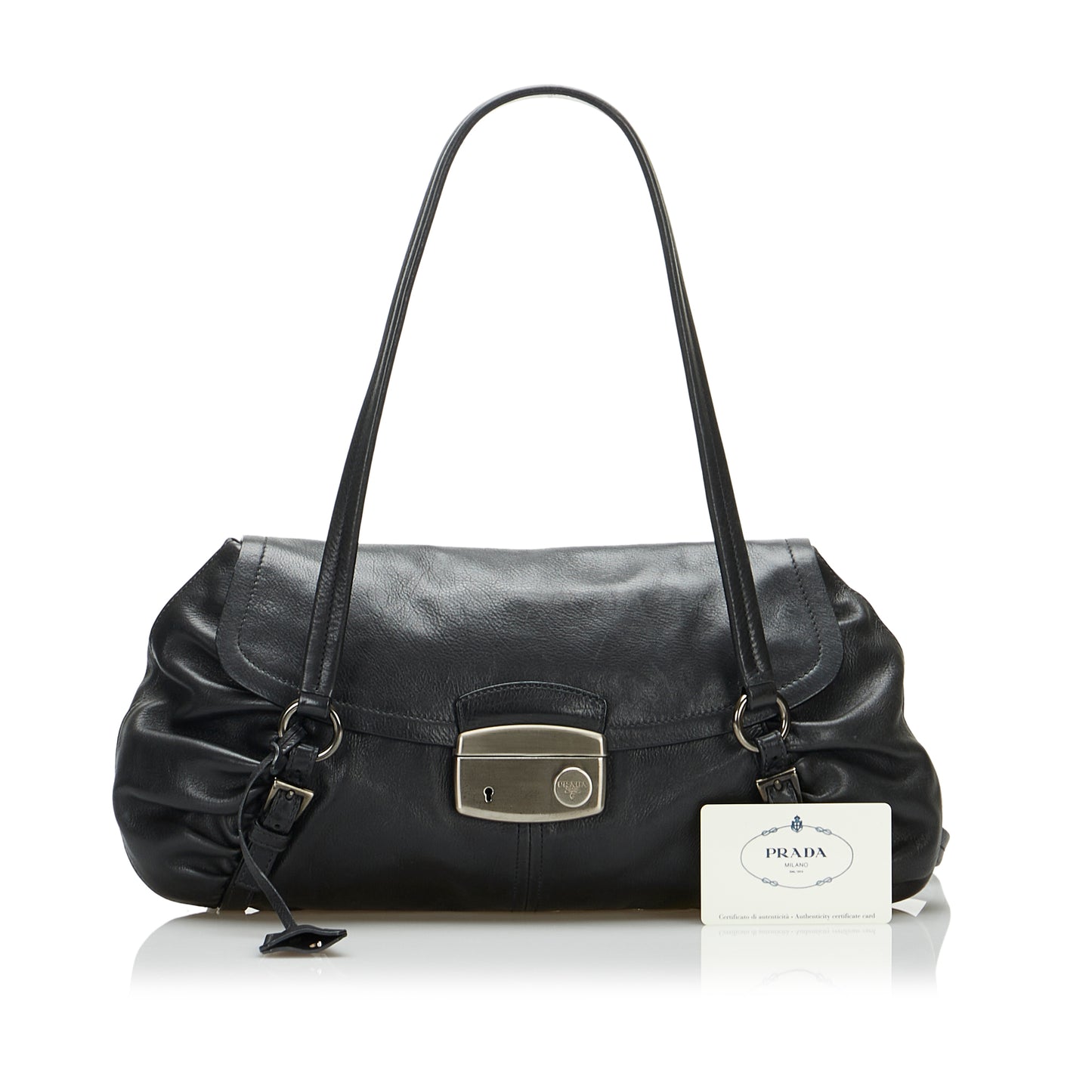 Vitello Daino Easy Sound Lock Shoulder Bag