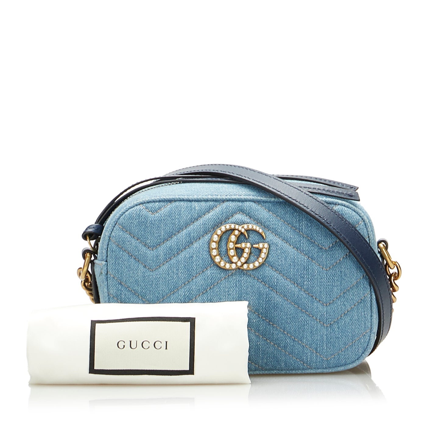 Pearly GG Marmont Matelasse Crossbody Bag