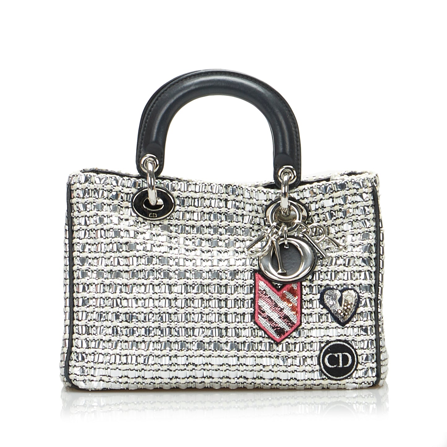 Lady Dior Patchwork Metallic Satchel