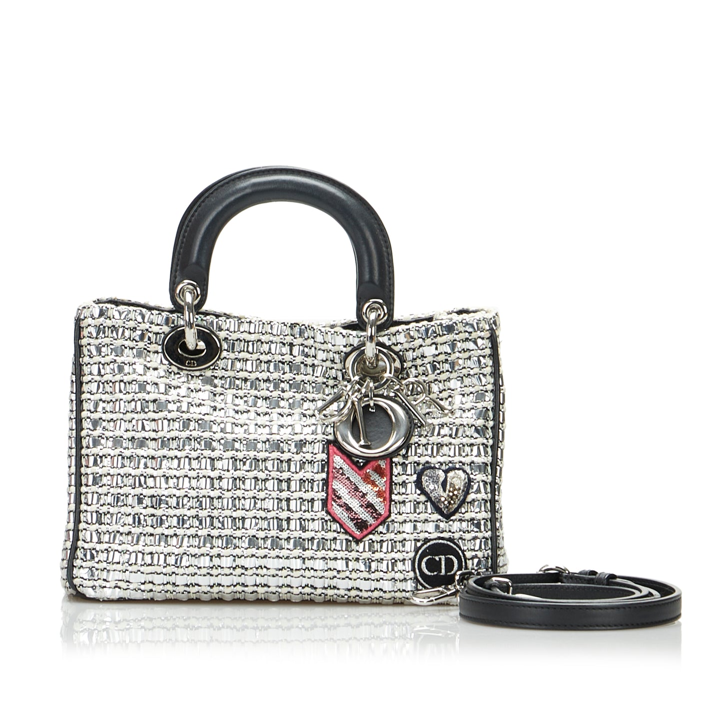 Lady Dior Patchwork Metallic Satchel