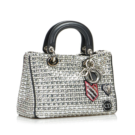 Lady Dior Patchwork Metallic Satchel