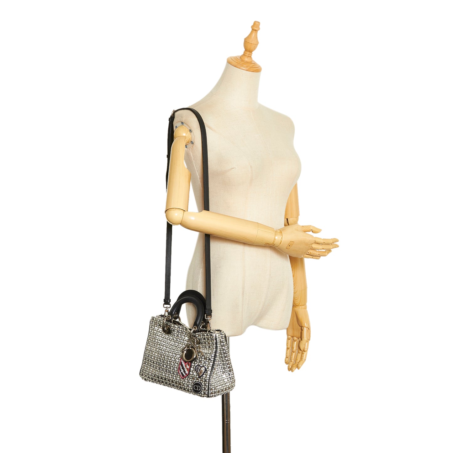 Lady Dior Patchwork Metallic Satchel