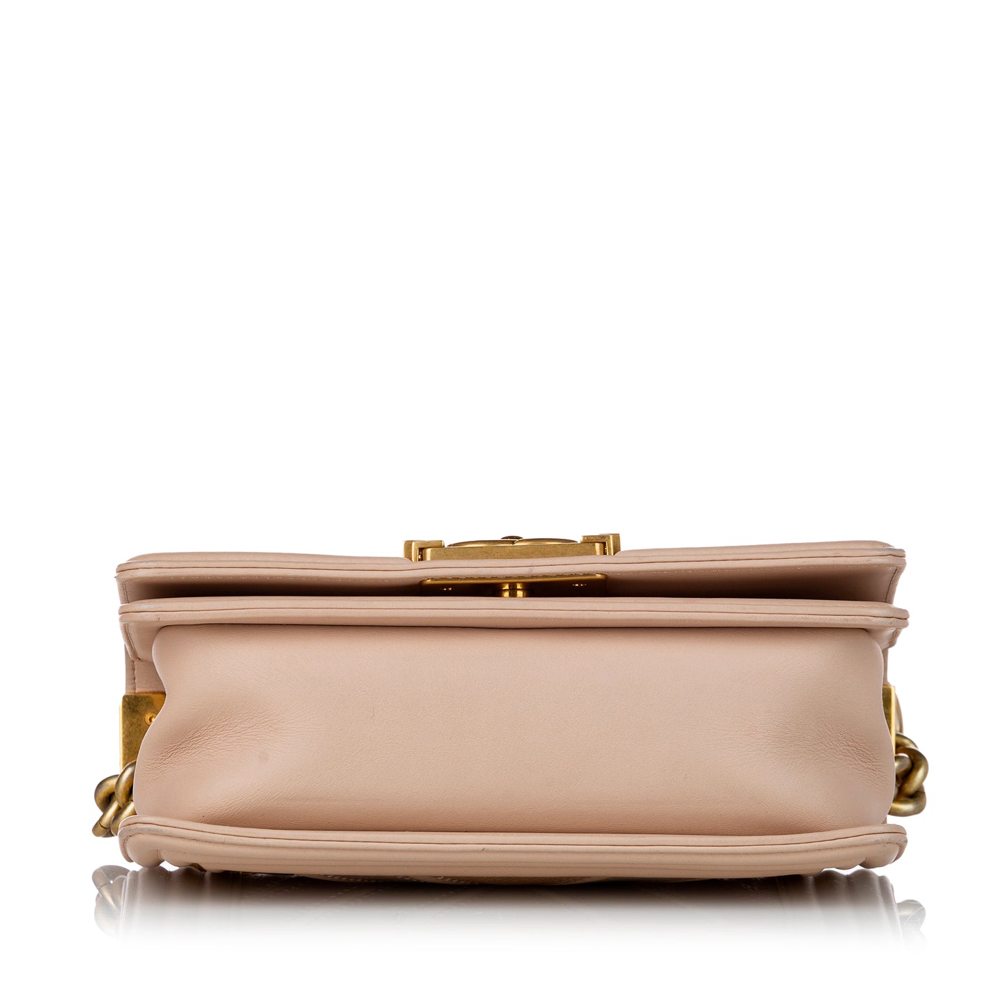 Small Chevron Boy Leather Flap Bag