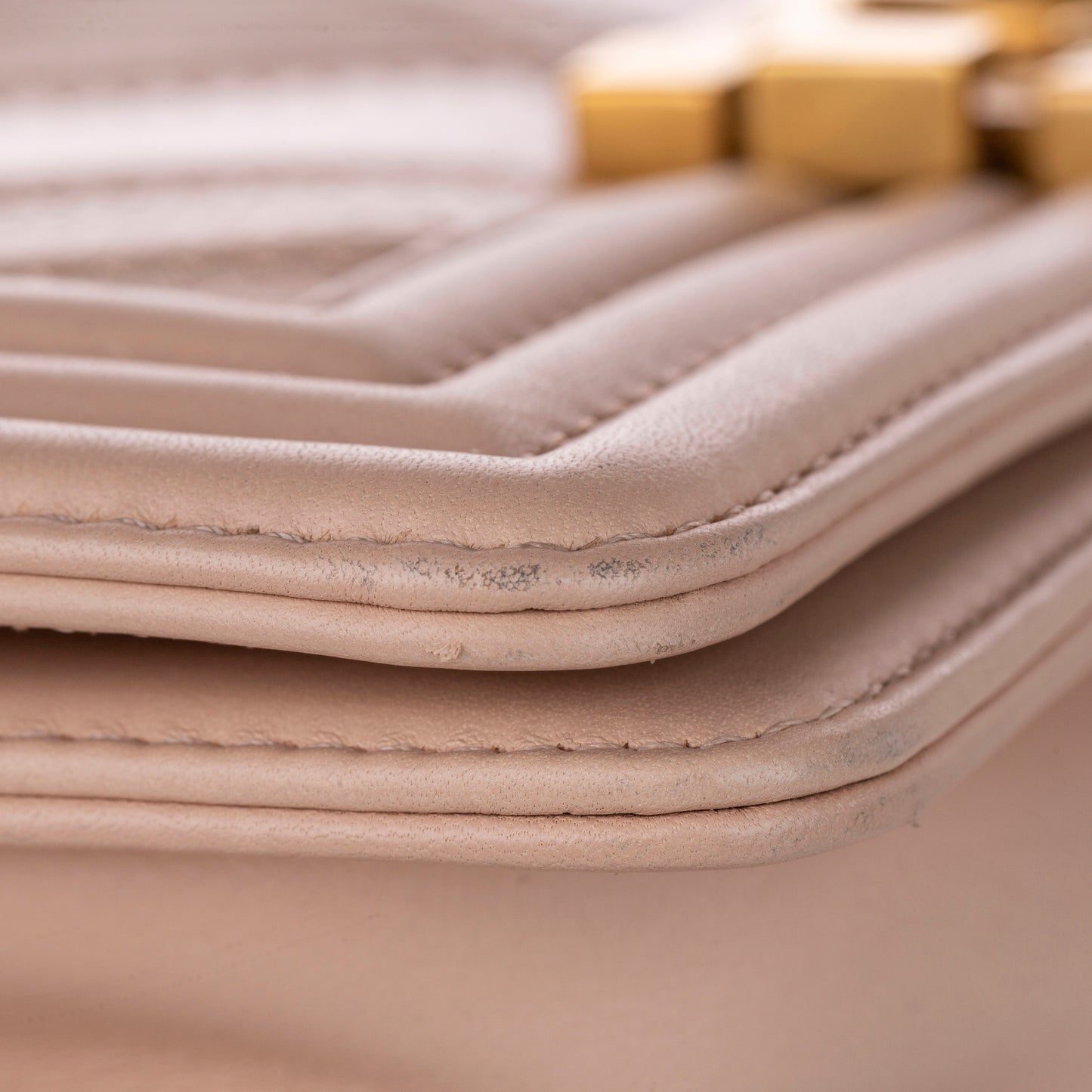 Small Chevron Boy Leather Flap Bag
