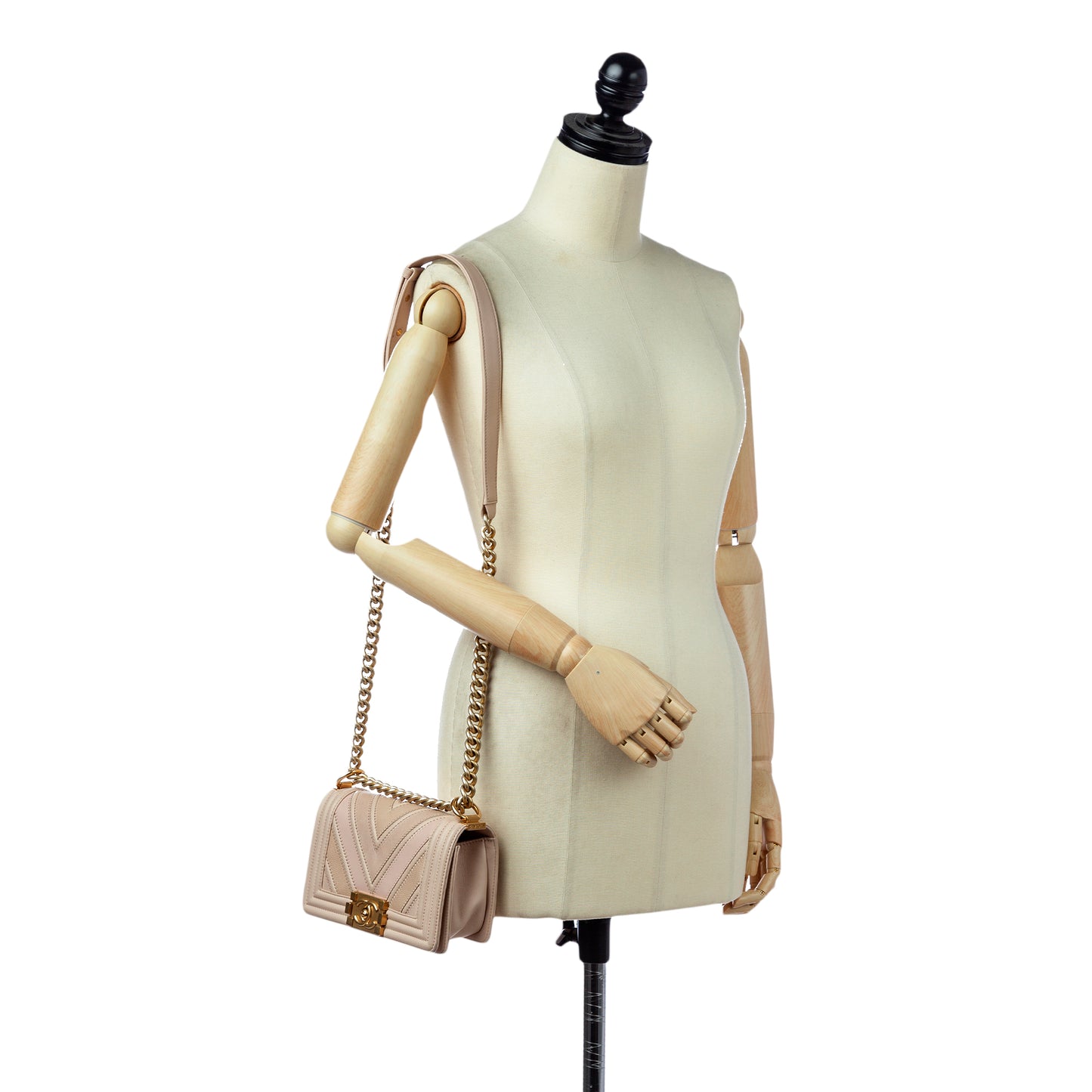 Small Chevron Boy Leather Flap Bag